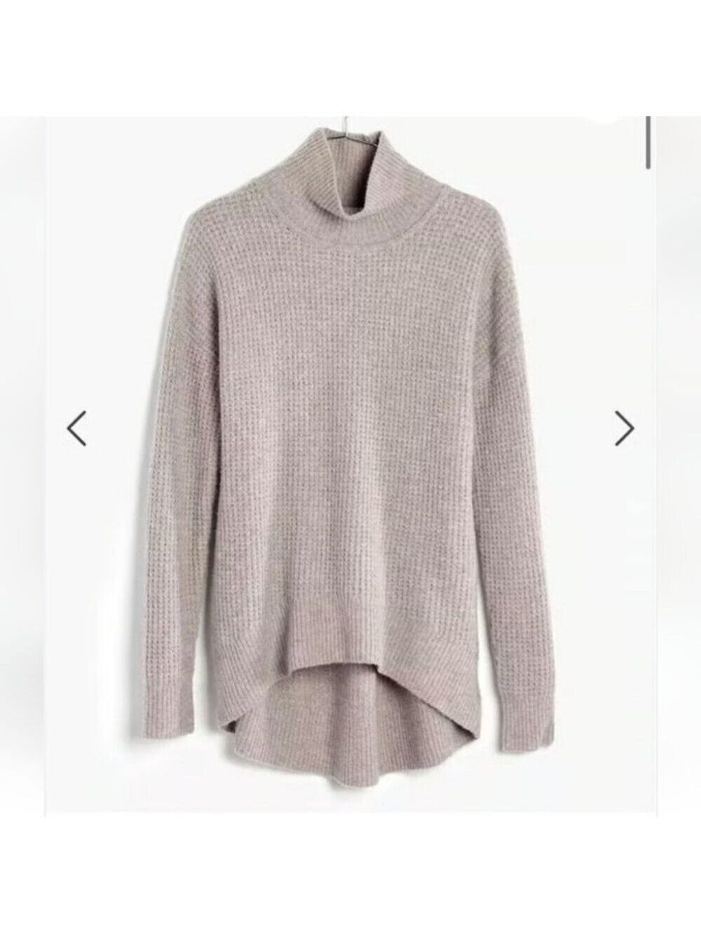 MADEWELL | Wafflestitch Turtleneck Sweater Taupe Brown Wool Alpaca Sz XS